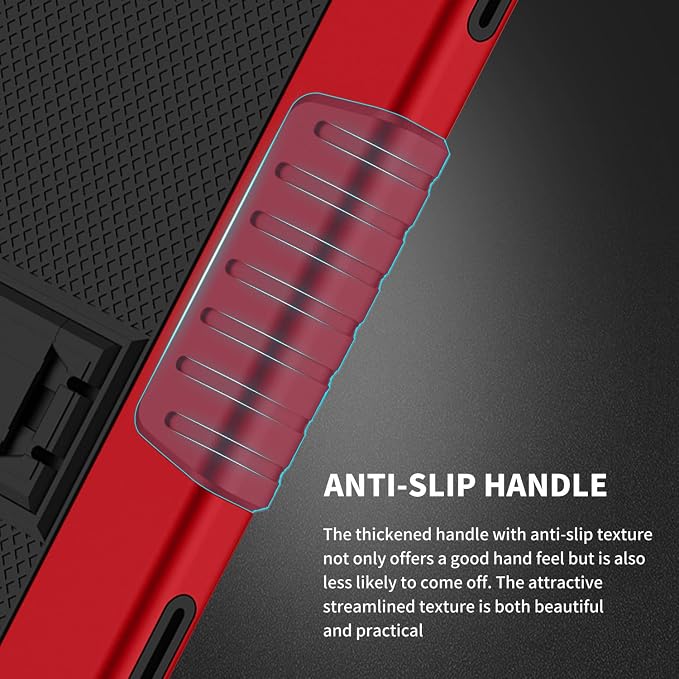 Tablet Case for Lenovo Tab One (TB305FU) 8.7 inch Shockproof Cover | with Tempered Glass Screen Protector &amp Strap &amp Kickstand for Lenovo Tab K9 8.7 inch 2025 (Model: TB305FU) (Black+2Pcs)