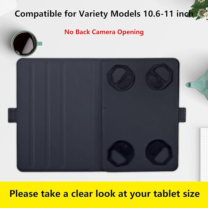 Universal Case for 10.6 inch 11 inch TabletUniversal Case for 10.6-11 Inch Touchscreen TabletSlim PU Leather Stand Folio Shell Cover with 360 Degree Rotatable Kickstand ViewingAbstract Sun Leaf