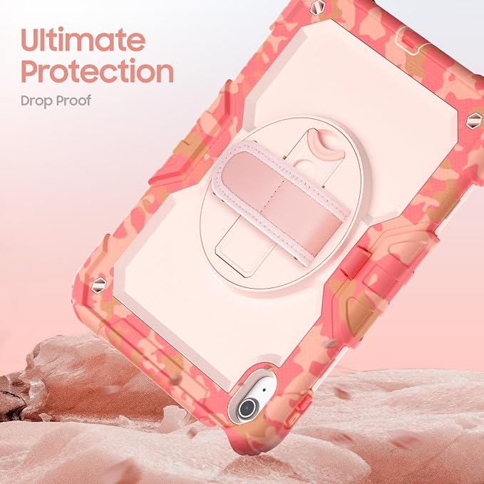 Dteck for Apple iPad 11 inch (A16 11th Gen) iPad 10.9 inch (10th Gen) Slim Clear Case with Kickstand Pencil Holder Reinforced Shockproof Corners Soft TPU Lightweight Protective Cover Transparent