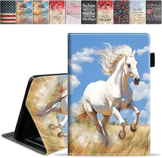 Case for Amazon Fire HD 10 Tablet (9th/7th Generation 2019/2017 Release) Slim PU Leather Cover with Card Slot &amp Auto Wake/Sleep for Fire 10.1 Tablet African American Girl