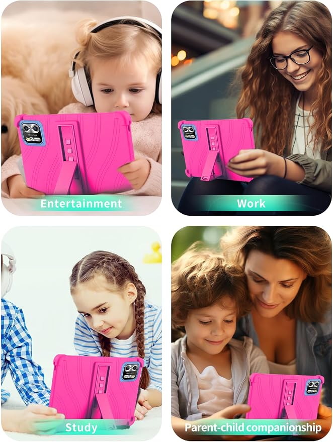 Case for PRITOM B8/PRITOM L8/VASOUN Tab8 Tablet 8 Inch- Soft Silicone Shock Proof Lightweight Stand Rubber Shell Protective CoverKids Friendly Soft Silicone Adjustable Stand CoverBlack