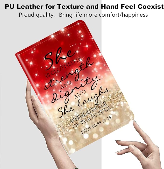 for Samsung Galaxy Tab A8 10.5 2022 Case and Coaster Set Adjustable Stand with Auto Sleep/Wake Shockproof Cover for Samsung Galaxy A8 10.5 Tablet SM-X200/X205/X207 Bible Verse Quotes Psalm 46:10