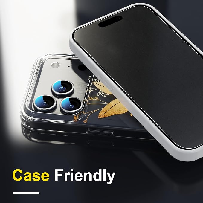 YWXTW 2 Pack Matte Screen Protector for iPhone 14 Pro Max 6.9 Inch + 1 Set Camera Lens Protector Anti Glare Anti Fingerprint 14 Pro Max Glass Screen Protector Bubble Free Smooth as Silk