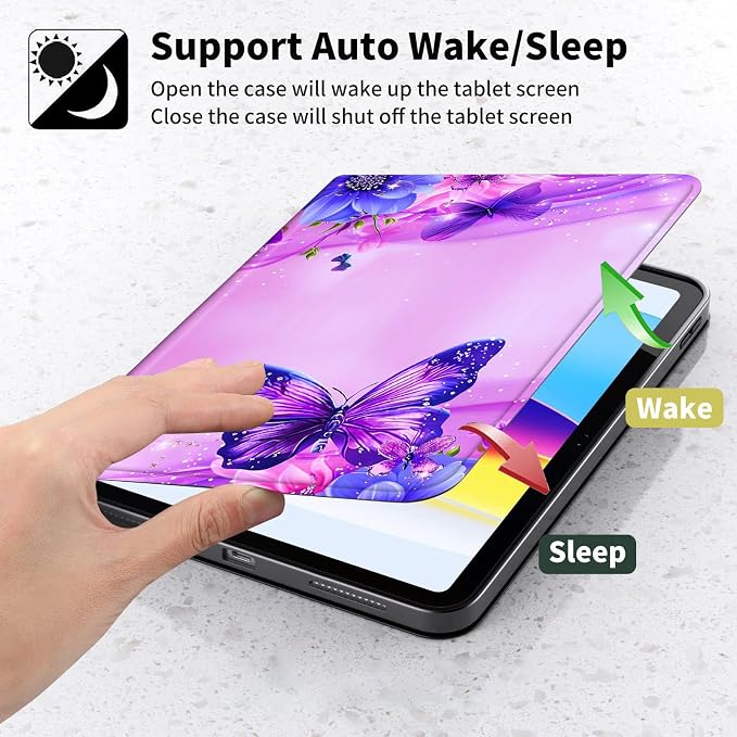 Case for Kindle Paperwhite 12th Generation 7 &amp Kindle ColorSoft Signature Edition – PU Leather with Auto Sleep/Wake Slim Lightweight Protective Cover – Beach Sunset Palms