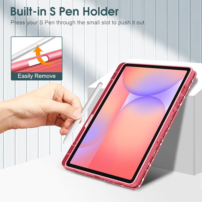 Fintie Slim TPU Case for Samsung Galaxy Tab S10 Lite/S10 FE/S9 FE 5G 10.9 | Tri-Fold Viewing Stand Full Protection S Pen Holder Auto Sleep Wake Black