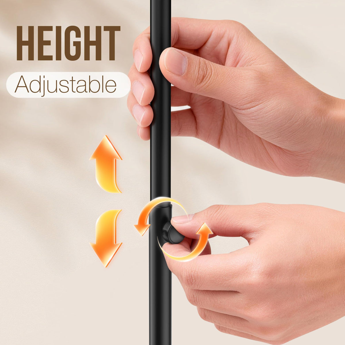 Aetyord Z-Shape Countertop Towel Holder - Height Adjustable for Bathroom/Kitchen/RV | Rustproof Metal & Wood Base Black