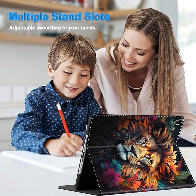 Case for iPad Pro 11 Inch 2022/2021/2020 (4th/3rd/2nd Gen) for iPad Air 5th / 4th Generation 10.9 Inch (2022/2020) Durable Shockproof Protective Cover，Black Woman Queen Afro Design