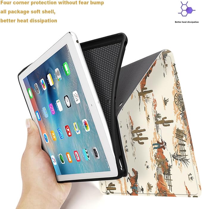 Tablet Case for 6 All-New Kindle (11th Generation2024/2022 Release)Shockproof Protective Cover with StandAuto Wake/SleepAmerican Flag Deer