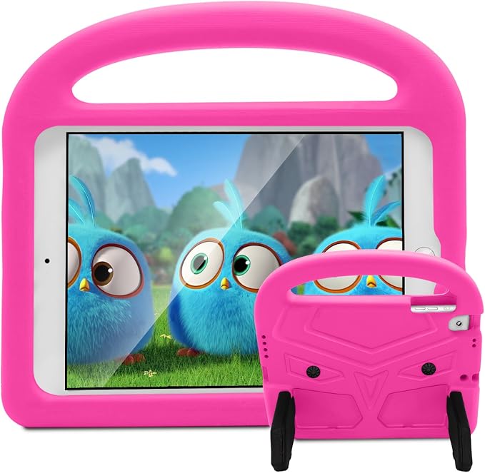 Kids Case for 7.9 iPad Mini 5/4/3/2/1 Silicone Shockproof Cover with Handle Kickstand Black