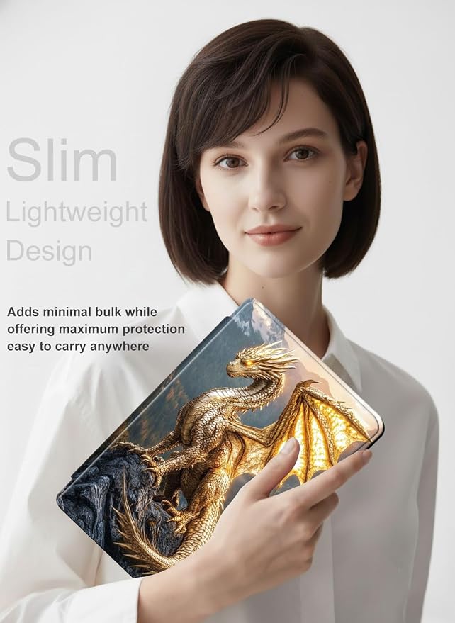 for iPad 11th Generation (A16 2025) 11 / iPad 10th Gen 10.9 2022 Case 360° Rotating PU Leather Stand Cover with Auto Sleep/Wake Shockproof TPU Backl Two Dragons Fighting