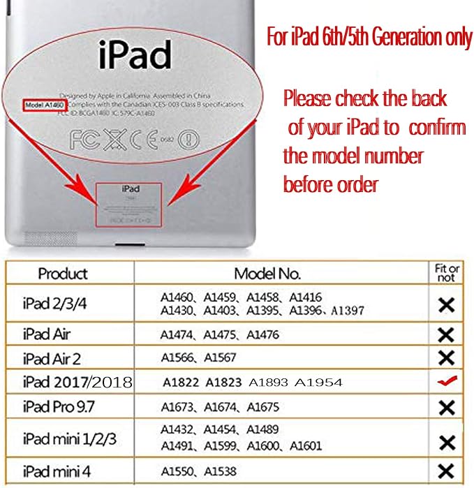 Case for iPad 9.7 2018/2017 Rotating Stand Smart Magnetic Auto Wake Up/Sleep Cover for A1893 A1954 A1822 A1823 MP2G2LL/A MP2J2LL/A MPGT2LL/A MPGW2LL/A MP2F2LL/A MP2H2LL/A (Crocodile)
