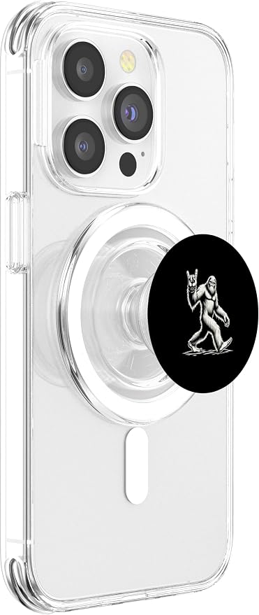 Retro Vintage Bigfoot Silhouette Sasquatch Rock 'N Roll PopSockets PopGrip for MagSafe