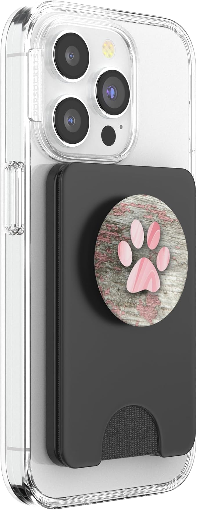 Cell Phone Holder Pop Out Knob Dog Paw Print Light Pink Cute PopSockets Adhesive PopGrip