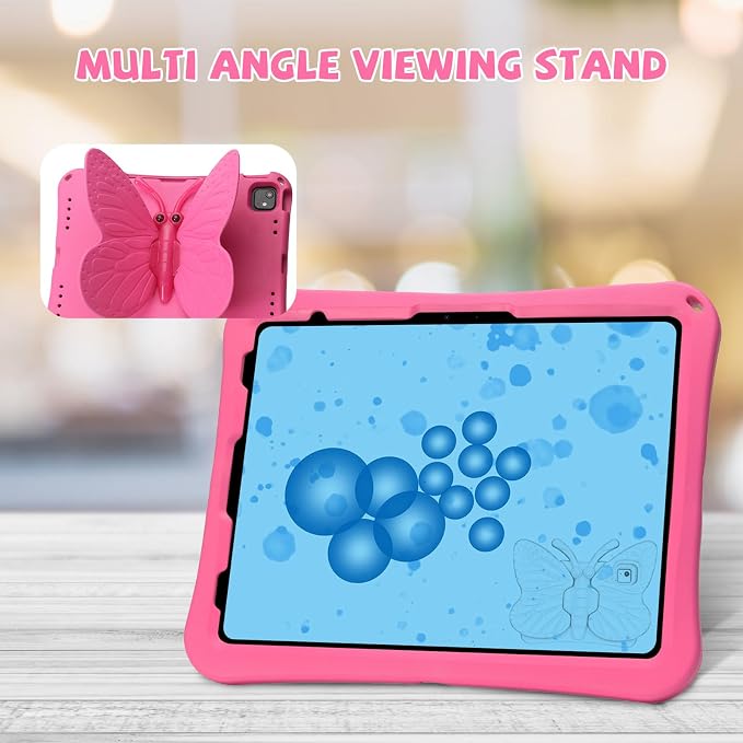 Kids Case for iPad Air 13 (2026/2025/2024) M4/M3/M2 &amp iPad Pro 13 2024 &amp iPad Pro 12.9 Cover 6th/5th/4th/3rd Gen (2022/2021/2020/2018) DIY Figures EVA Rubber Handle Stand Shockproof Bumper