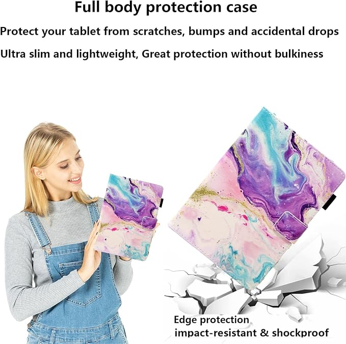 for Galaxy Tab A 8.4 Case 2020 Model (SM-T307/T307U) with Pencil Holder Pockets Multi-Angle Viewing Folio Stand PU Leather Shockproof TPU Cover for Samsung Tab A 8.4 T307 Black Rose Flower