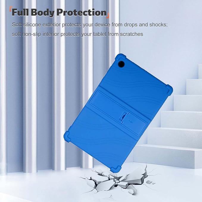 Case for T-Mobile REVVL Tab 2 10.1 Inch Android Tablet - Durable Grip Protection Silicone Case with Kickstand (Black)
