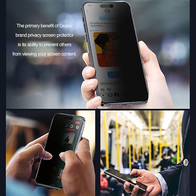 Deara ArmorPro 9H+ Tempered Glass Privacy Screen Protector for iPhone 11 Pro Max/iPhone Xs Max [6.5 Inch] Anti Spy Case Friendly (Longest Durable) 2 Pack