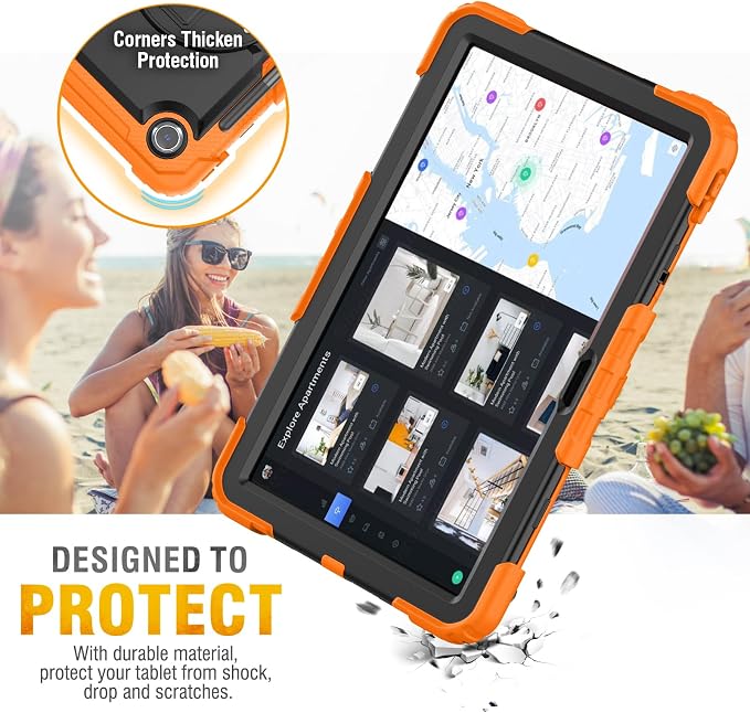 HXCASEAC Case for Samsung Galaxy Tab S6 Lite 10.4 inch Protective with Screen Protector/Hand Strap/S Pen Holder Shockproof S6 Lite Tablet Case 2024/2022/2020 SM-P610 SM-P613 SM-P620 - Black