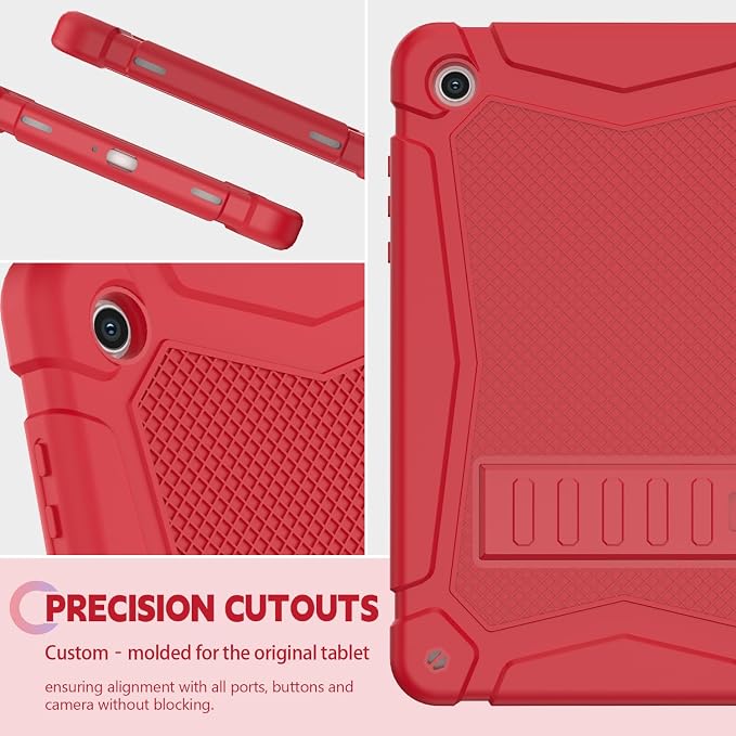 Shockproof Case for Samsung Galaxy Tab A11 Plus 11 inch 2026 with Built-in Kickstand 3 Layers Heavy Duty Protection Cover for Tab A9+ 10.9 2023 Blush Pink