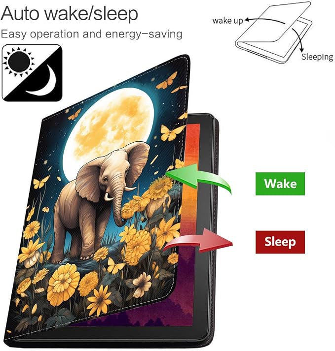 Case for Samsung Galaxy Tab S10 Lite/ S10 FE/ S9 FE 5G 10.9 Inch/ S9 11 Inch - Slim PU Leather Folding Stand Folio Cover with Auto Sleep/Wake - African American Girl