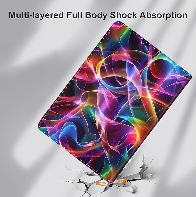 Case for iPad (A16) 11th Generation 11 Inch (2025) iPad 10th Generation 10.9 Inch (2022)，Slim Fit Foldable Standing Cover Case with Auto Sleep/Wake ，Red Moon Japanese Landscape
