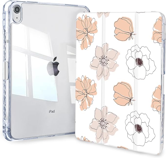 Case for iPad A16 11th/10th Generation 2025/2022 10.9 Inch Slim Trifold 10th Clear Back Transparent Cover with Pencil Holder &amp Auto Sleep/Wake Cover