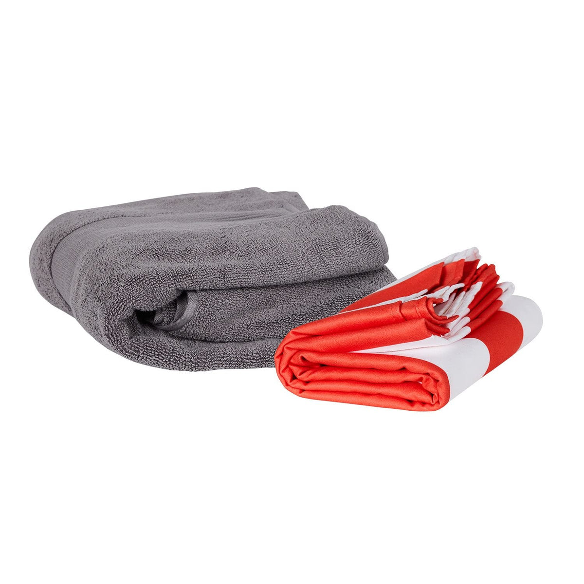 Dock & Bay Beach Towel - Quick Dry, Sand Free - Compact, Lightweight - 100% Recycled - Includes Bag - Cabana - Waikiki Coral Red - Large (160x90cm, 63x35)