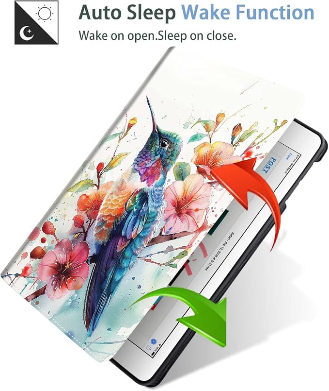 Case for iPad (A16) 11th Generation 11 Inch (2025) iPad 10th Generation 10.9 Inch (2022)，Slim Fit Foldable Standing Cover Case with Auto Sleep/Wake ，Moth Moon