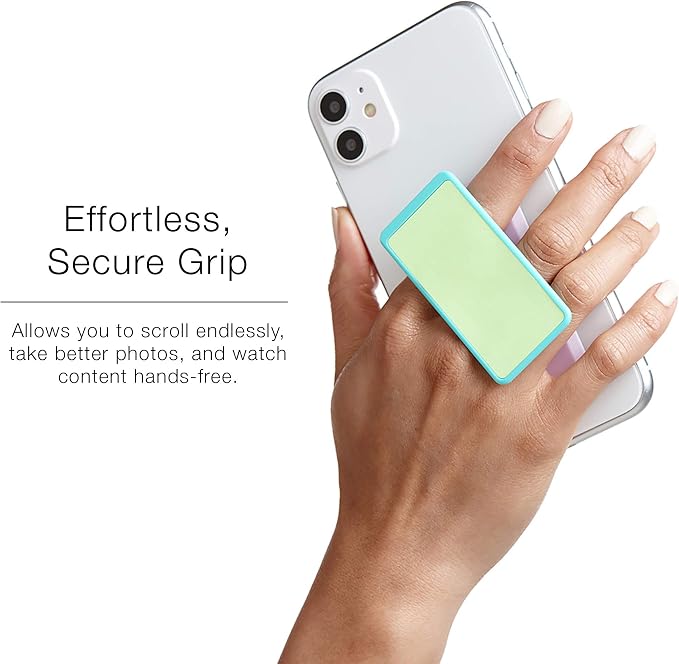 HANDL New York HANDLstick Green and Lavender Glow in The Dark Grip and Stand for Smartphone