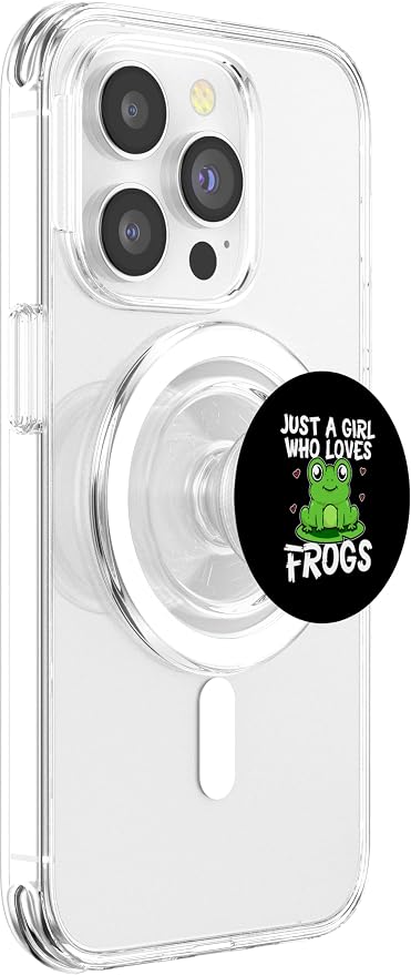 Just A Girl Who Loves Frogs Funny Frog Costume PopSockets Adhesive PopGrip