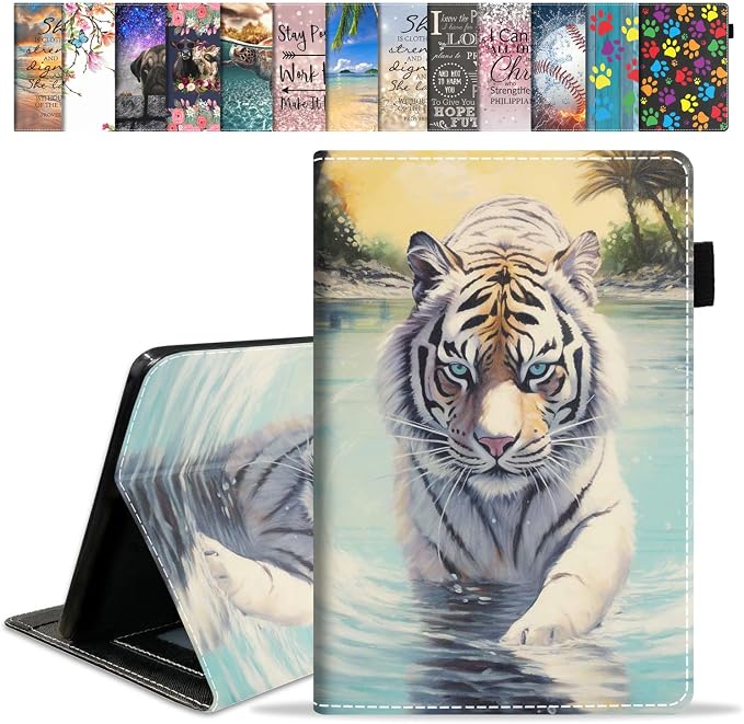 Case for Amazon Fire HD 8/Fire HD 8 Plus Tablet (12th/10th Generation 2024/2022/2020 Release) Premium PU Leather Cover with Auto Sleep Wake African Women