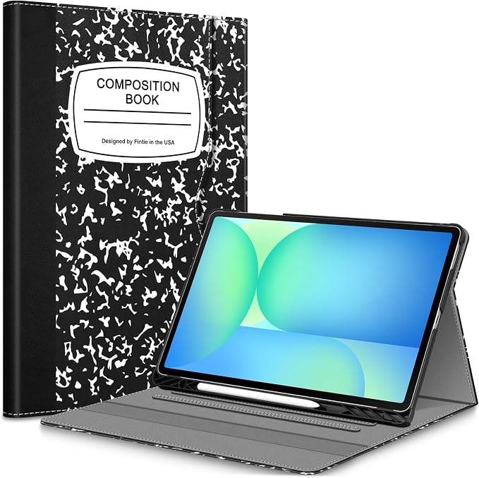 Fintie Portfolio Case for Samsung Galaxy Tab S10 FE Plus 13.1'' 2025 Black | Model (SM-X620/X626) Multiple Angles Business Cover with Pocket Built-in S Pen Holder