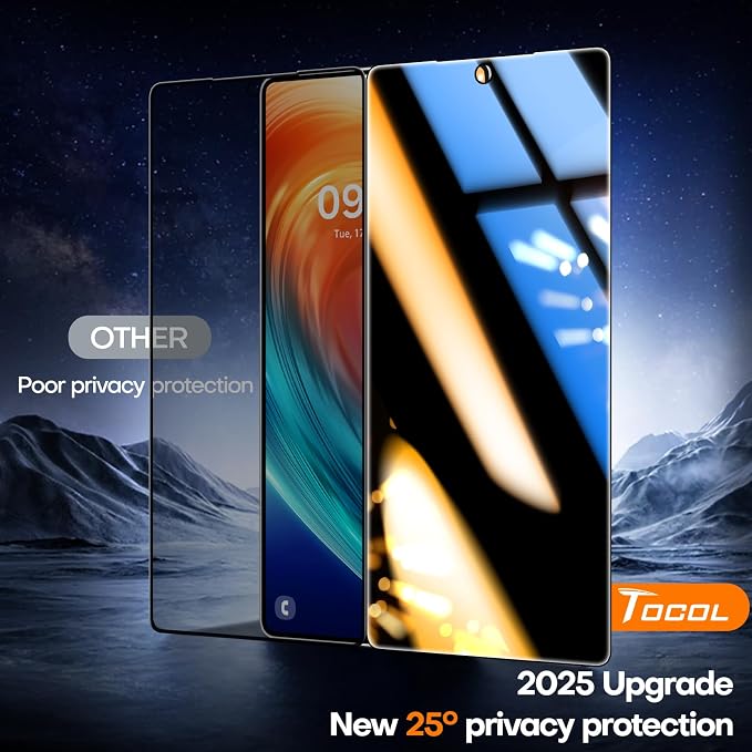 TOCOL for Pixel 2026 Screen Protector Clear | Easy Installation Bubble-Free 9H+ Tempered Glass 11FT Military Grade Shatterproof Anti-Scratch Case Friendly HD 2 Pack