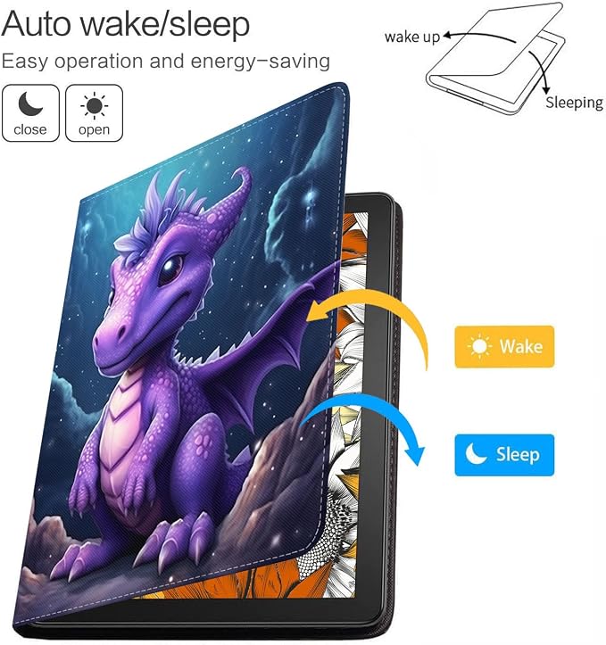 Case for Samsung Galaxy Tab A 8.0 2019 (SM-T290/T295/T297) Slim Lightweight PU Leather Stand Cover with Auto Wake/Sleep for Galaxy Tab A 8.0 Inch Abstract Watercolor Art Dogs