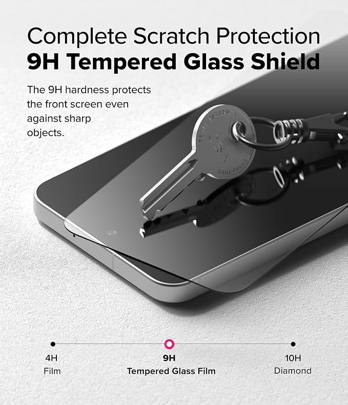 Ringke for Samsung Galaxy A35 5G Screen Protector [Easy Slide 2 Pack] | Easy Installation with Alignment Tool Case Friendly Premium 9H Hardness Tempered Glass