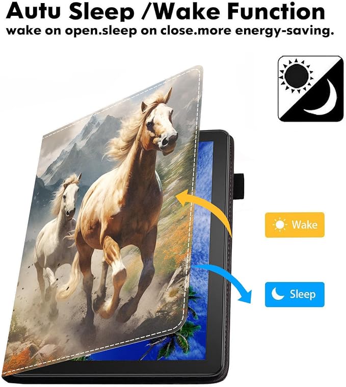 Case for Amazon Kindle Fire HD 8/Fire HD 8 Plus Tablet (12th/10th Generation 2024/2022/2020 Release) Slim PU Leather Cover with Card Slot &amp Auto Wake/Sleep African American Women