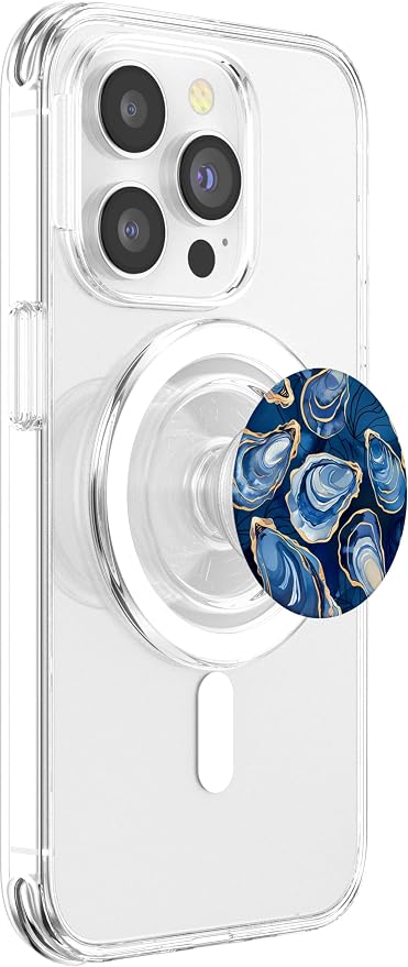 Exquisite Oysters in Blue and White Watercolors An Oyster PopSockets PopGrip for MagSafe