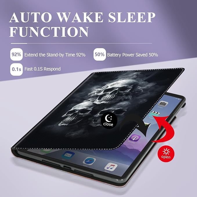 Case for iPad (A16) 11th Generation 11 Inch 2025 / iPad 10th Generation 10.9 Inch 2022 Ultra-Thin Multi-Angle Protective Cover with Auto Sleep/Wake A Dark Horse
