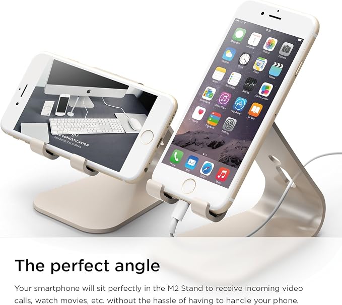elago M2 Stand for All iPhones and Galaxy Smartphones (Angled Support for FaceTime) (Black)