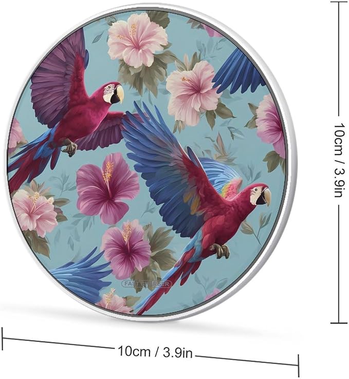 Colorful Parrot Wireless Charger Portable Charging Pad | LightweightAll Smartphone