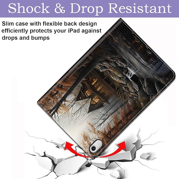 Case for iPad (A16) 11th Generation 11 Inch 2025 / iPad 10th Generation 10.9 Inch 2022 Ultra-Thin Multi-Angle Protective Cover with Auto Sleep/Wake A Dark Horse