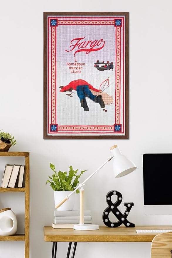 Fargo (1996) - One Sheet Wall Poster, 34L" x 22.4W", Mahogany Framed Version