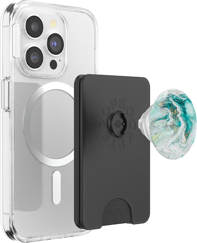 Teal Ink Marbled Design Pop Mount Sockets Phone Grip PopSockets Adhesive PopGrip