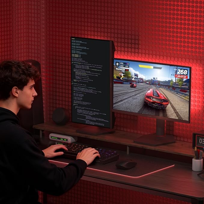 KOORUI 27 Inch 4K Gaming Monitor, Dual Mode(UHD 160Hz / FHD 320Hz), Fast IPS 2160p PC Monitor, 95% DCI-P3, HDR400, Eye-Care, Height/Pivot/Tilt Adjustability, VESA Mountable，HDMI 2.1/DP 1.4, G2741L