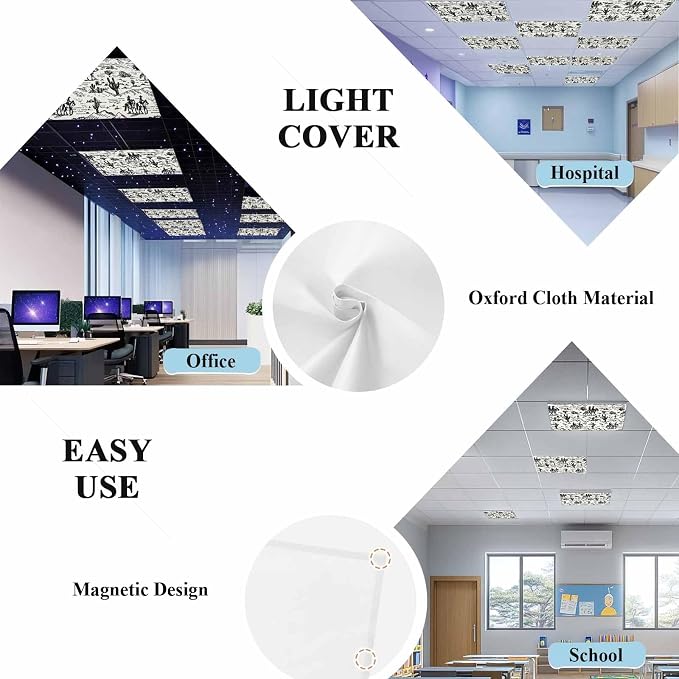 2 Pack Fluorescent Light Cover, Western Cowboys Light Covers