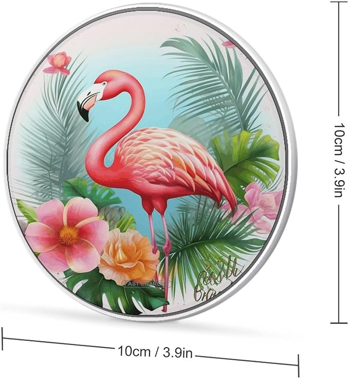 Tropical Flamingo Wireless Charger Fast Charging Pad | Anti-Slip Qi Certified Wireless Charging Pad for All Phones with Wireless Charging Function for Home Office Travel