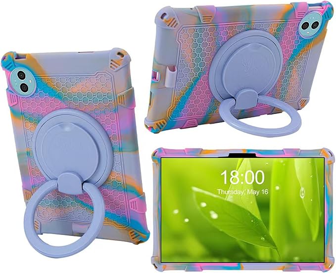Tablet Case for Teclast P50 11 inch Soft Anti-Stress Silicone Case with 360° Rotate Stand/Pencil Holder/Shoulder Strap/Pen for Teclast P50 (Colorful Blue)