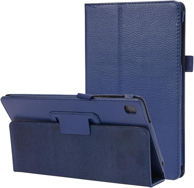 Generic Slim Folding Folio Stand Case for Samsung Galaxy Tab A 8.0 Inch 2019 (SM-T290/SM-T295) Lightweight Magnetic Closure PU Leather Flip Shockproof Auto Wake/Sleep Smart Cover Black