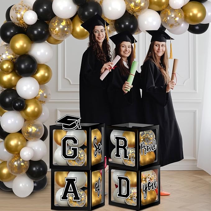 2026 Graduation Decorations, Graduation Party Decorations Graduation Balloons Arch Kit Boxes With Letters 2026 Grad for Middle School High School College ect.