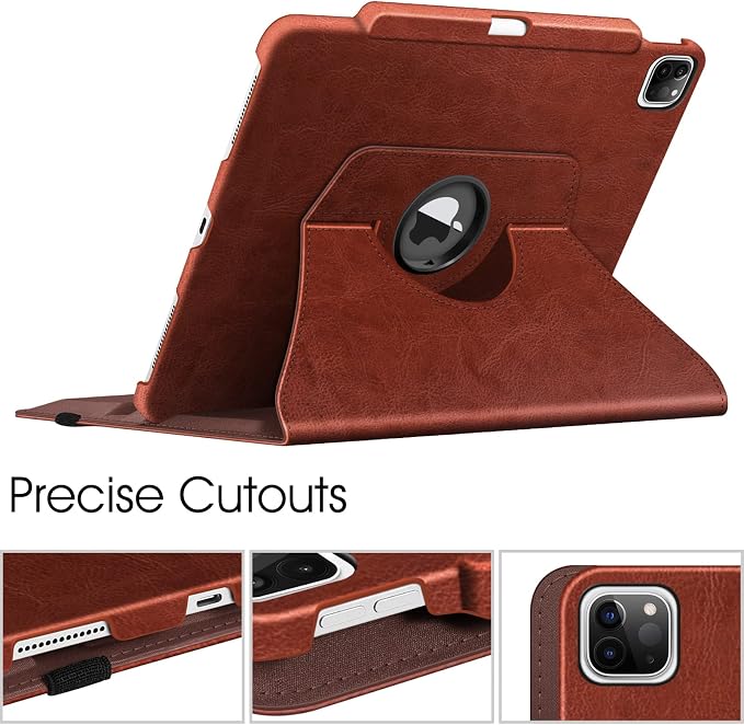 Fintie Rotating Case for iPad Pro 12.9-inch 6th/5th/4th/3rd Generation | 360° Swivel Stand Landscape &amp Portrait Viewing Shockproof Protective Cover Pencil Holder Auto Sleep/Wake Black